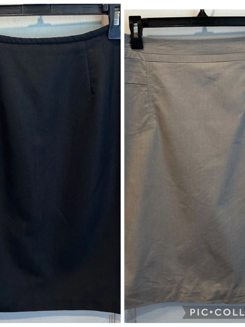 Lot of 2 Women’s Pencil Skirts Size 8 Back Zip Worthington Khaki/Briggs Black